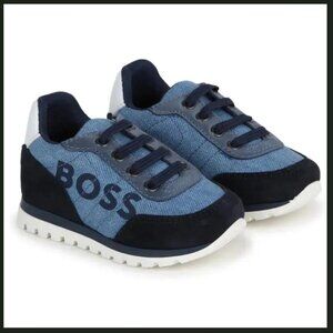 Hugo Boss Baby - Denim Sneakers Boy, Navy, Size 21, New With Box